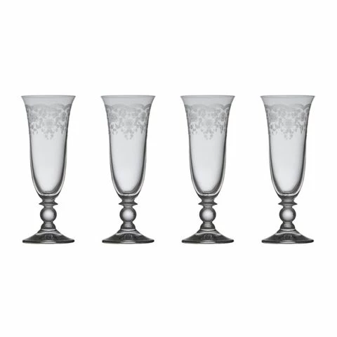 Francalia - Piana Floral Champagne 170ml Set Of 4pc 1 Francalia - Piana Floral Champagne 170ml Set Of 4pc
