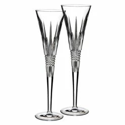 Waterford - Lismore Diamond Toasting Flute Pair 2pce