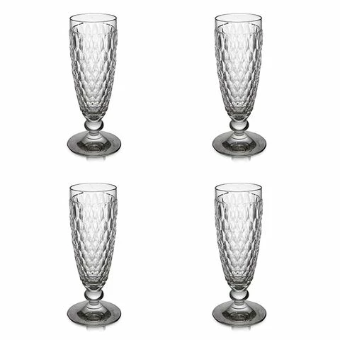 Villeroy & Boch V&B - Boston Clear Champagne Flute Set 4pce 1 Villeroy & Boch V&B - Boston Clear Champagne Flute Set 4pce