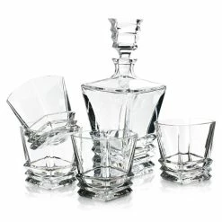 Royal Doulton - Crystal Prism Decanter & Tumbler Set 5pce