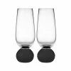 Tempa - Astrid Champagne Glass Matte Black Set 2pce