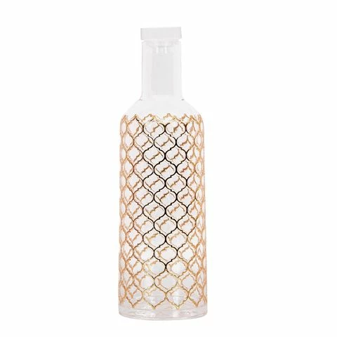 Flair Decor - Gold Lattice Style Water Bottle 1L 1 Flair Decor - Gold Lattice Style Water Bottle 1L