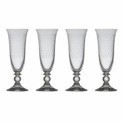 Francalia - Piana Champagne Glass Set Fishnet 160ml 4pce