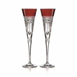 Waterford - Times Square Collection 2023 Gifts Of Love Flute Set Ruby 140ml 2pce