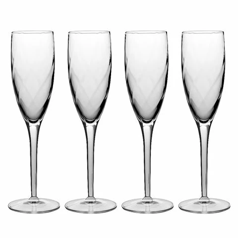 Luigi Bormioli - Canaletto Optic Flute Set 4pce 1 Luigi Bormioli - Canaletto Optic Flute Set 4pce