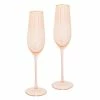 Cristina Re - Crystal Champagne Flutes Rose Set 2pce