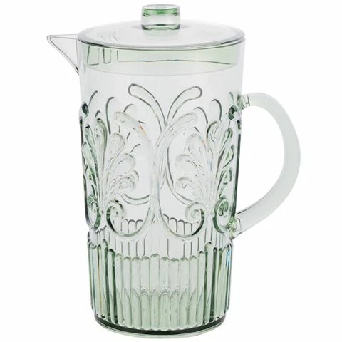 Flair Decor - Acrylic Scollop Des Pitcher Sage Green 1 Flair Decor - Acrylic Scollop Des Pitcher Sage Green