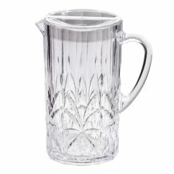 Flair Decor - Acrylic Crystal Cut Pitcher Clear