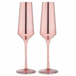 Tempa - Aurora Champagne Glass Rose Set 2pce