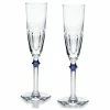 Baccarat - Harcourt Eve Champagne Flute Clear And Blue Set 2pce
