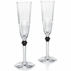 Baccarat - Harcourt Eve Champagne Flute Black 170ml Set 2pce
