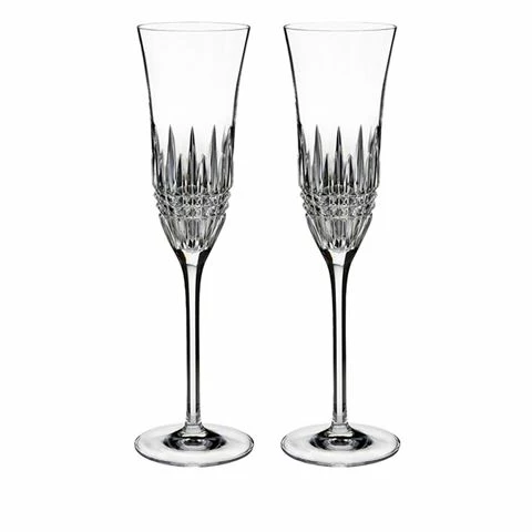 Waterford - Lismore Diamond Essence Crystal Flute Set 2pce 1 Waterford - Lismore Diamond Essence Crystal Flute Set 2pce