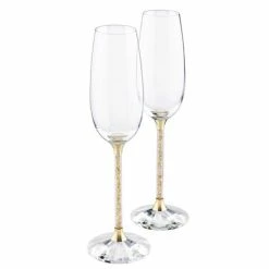 Swarovski Crystal Swarovski - Golden Shadow Crystalline Champagne Flute Set